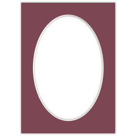 Passe partout 13x18 (10x15) OWAL CZERWONE BORDO - LUCA Q5707