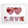 Ramka na zdjęcia LOVE - BIAŁA. Ramka z passe partout o rozmiarze 30x40 cm
