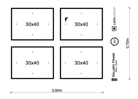 Zestaw białych ramek na 4 zdjęcia PINIA 1 GF0015