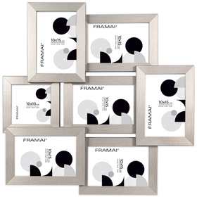 Multirama na 7 zdjęć MULTI  HEN S ramka na zdjęcia - srebrna