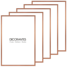 Zestaw ramek na zdjęcia 40x60 cm miedziane 5 ramek