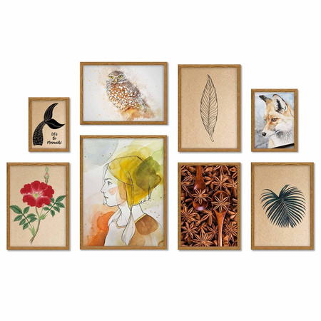 Zestaw brązowych ramek na 8 zdjęć HIT 33 GF0009