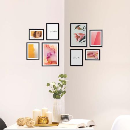 Zestaw czarnych ramek na 8 zdjęć PINIA 2 GF0043