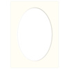 Passe partout 13x18 (10x15) BIAŁY OWAL OFF WHITE  LUCA Q5104