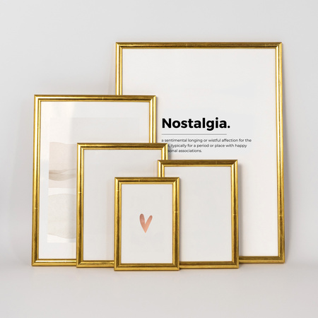 Pakiet złotych ramek drewnianych 5szt 30x40 cm HIT 1 Z