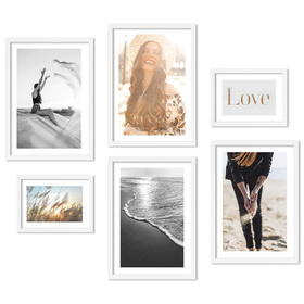 Zestaw białych ramek na 6 zdjęć PINIA 1 GF0047