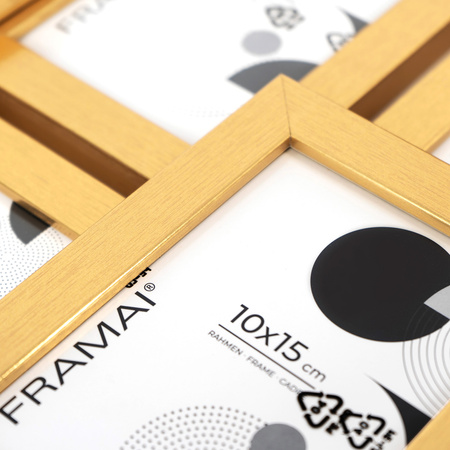 Multirama na 7 zdjęć MULTI HEN Z ramka na zdjęcia - złota