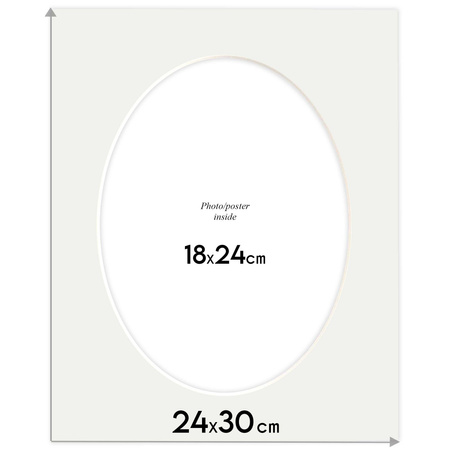 Passe partout 24x30 (18x24) OWAL BEŻOWE TABAC - LUCA Q5209