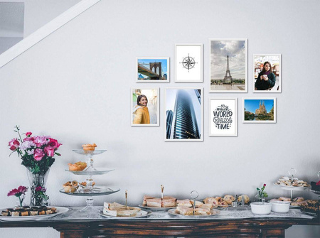 Zestaw białych ramek na 8 zdjęć PRESTO 1 GF0007