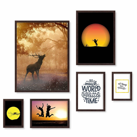 Zestaw brązowych ramek na 6 zdjęć PINIA 4 GF0010