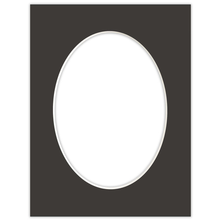 Passe partout 18x24 (13x18) OWAL CZARNE BLACK LUCA Q5801