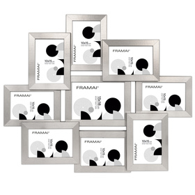 Multirama na 9 zdjęć MULTI HEN S ramka na zdjęcia w kolorze srebrnym