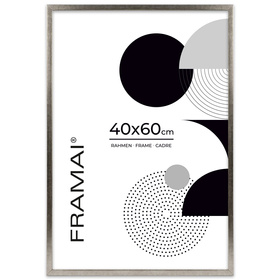Ramka drewniana UNO S Srebrna 40x60 cm