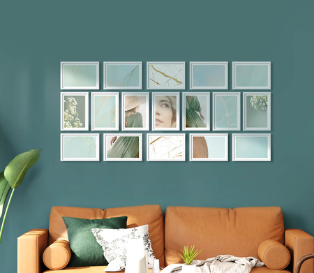 Zestaw białych ramek na 17 zdjęć PINIA 1 GF0028