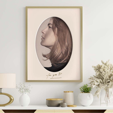 Passe partout 40x50 (24x30) BIAŁY OWAL CHALK LUCA Q5103