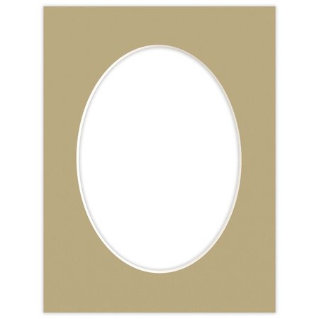 Passe partout 18x24 (13x18) OWAL BEŻOWE TABAC - LUCA Q5209