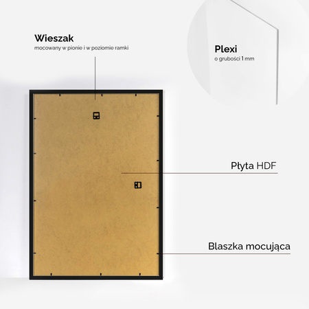 Ramka czarna HEN 2 40x60 cm