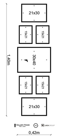 Zestaw brązowych ramek na 7 zdjęć PINIA 3 GF0017