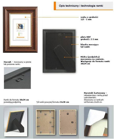 Ramka drewniana DRZ S 4 50x60 cm