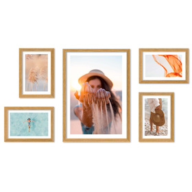 Zestaw naturanych ramek na 5 zdjęć PINIA 00 GF0045