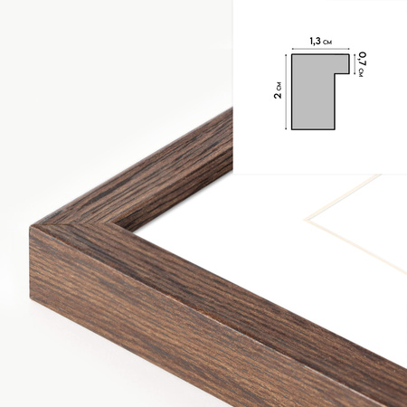 Foto Galeria 30x40 cm brązowa - ramka z passe partout na 4 zdjęcia 10x15 cm