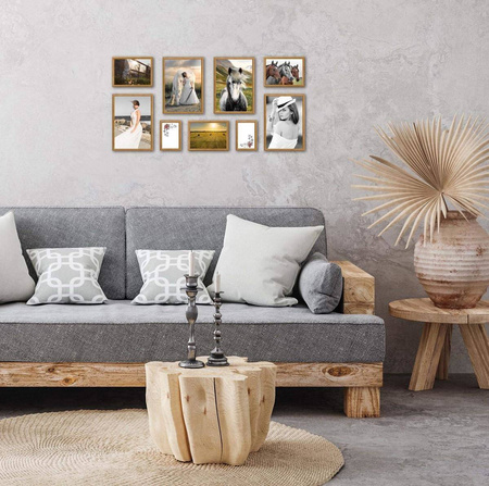 Zestaw brązowych ramek na 9 zdjęć PRESTO 3 GF0004