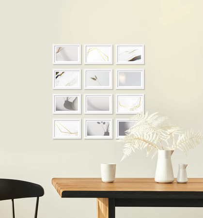 Zestaw białych ramek na 12 zdjęć PINIA 1 GF0026