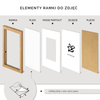 Ramka naturalna HEN PASS 01 z passe-partout – rozmiar 70x100 cm (50x70 cm)