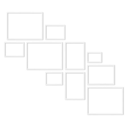 Zestaw białych ramek na 10 zdjęć PINIA 1 GF0033 L