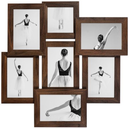 Multirama na 7 zdjęć MULTI HEN 4 ramka na zdjęcia - brązowa