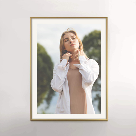 Ramka aluminiowa złota QAL 60x80 cm