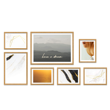 Zestaw naturanych ramek na 7 zdjęć PINIA 00 GF0023
