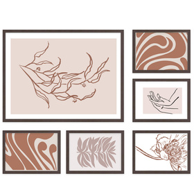 Zestaw brązowych ramek na 6 zdjęć PINIA 02 GF0002