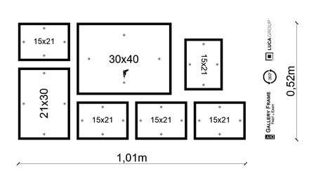 Zestaw brązowych ramek na 7 zdjęć PINIA 3 GF0023