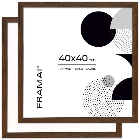 Ramka brązowa HEN 4 40x40 cm