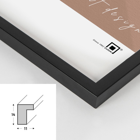 Zestaw czarnych ramek na 6 zdjęć PINIA 2 GF0002