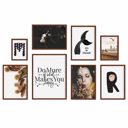 Zestaw brązowych ramek na 8 zdjęć PINIA 3 GF0009