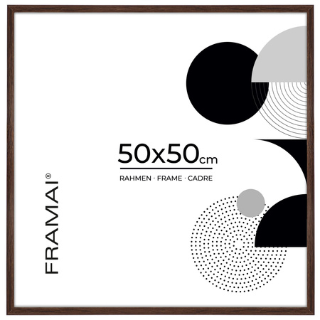 Ramka na zdjęcia 50x50 cm w brązowym kolorze FDM 6 kwadratowa
