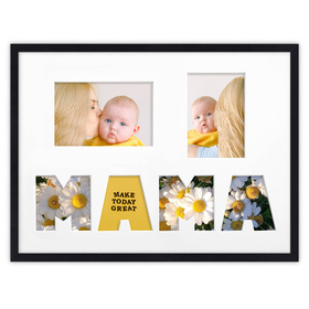 Ramka na zdjęcia MAMA czarna. Ramka na kolaż 6 zdjęć o rozmiarze 30x40 cm