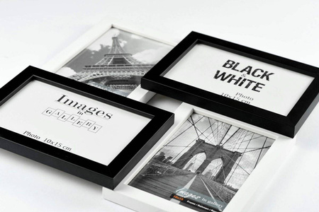Multirama MULTI BLACK AND WHITE 41 ramka na 4 zdjęcia