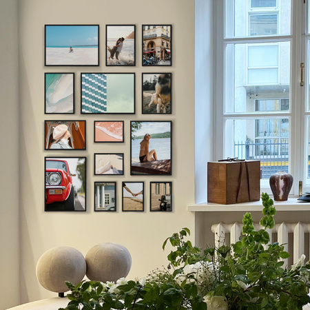 Zestaw czarnych ramek na 14 zdjęć PINIA 2 GF0001