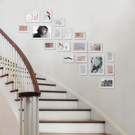 Zestaw białych ramek na 19 zdjęć PINIA 1 GF0036 L