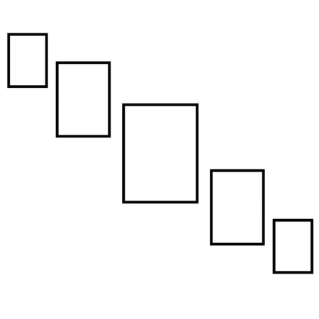 Zestaw brązowych ramek na 5 zdjęć PINIA 3 GF0031 L