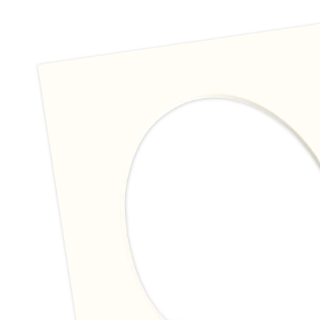 Passe partout 10x15 (6x9) BIAŁY OWAL MILK MLECZNY - LUCA Q5105