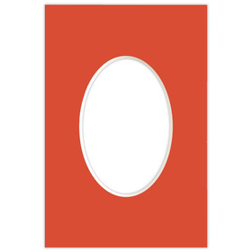 Passe partout 10x15 (6x9) OWAL CZERWONE LIGHT RED - LUCA Q5702