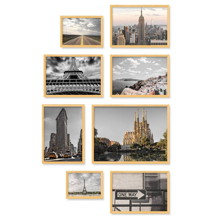 Zestaw naturanych ramek na 8 zdjęć PRESTO 0 GF0009