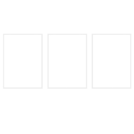 FDM – Galeria 2001 | Zestaw eleganckich ramek ściennych (białe, 168 × 72 cm)