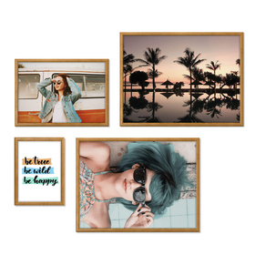 Zestaw brązowych ramek na 4 zdjęć PRESTO 3 GF0008