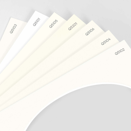 Passe partout 15x21 (13x18) BIAŁY OWAL MILK MLECZNY - LUCA Q5105