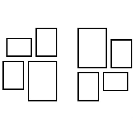 Zestaw białych ramek na 8 zdjęć PINIA 1 GF0043